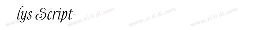 Alys Script字体转换